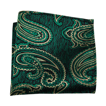 Green Floral Bow Tie Set bow ties    - Sophisticated Gentlemen