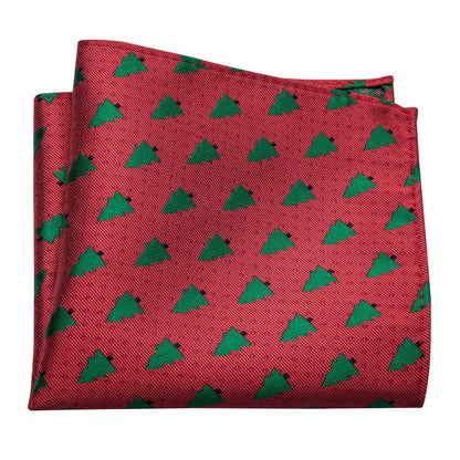 Red Tree Silk Bow Tie Set bow ties    - Sophisticated Gentlemen