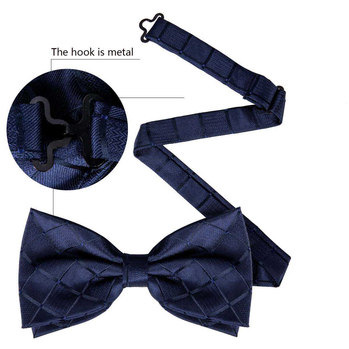 Deep Blue Plaid Bow Tie Set bow ties    - Sophisticated Gentlemen