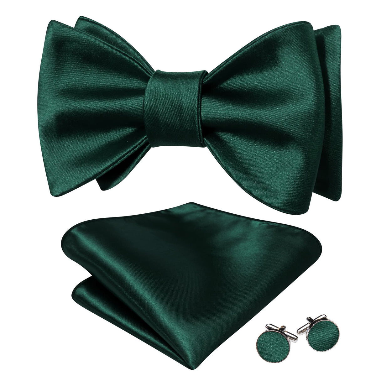 Dark Green Bow Tie Set bow ties    - Sophisticated Gentlemen