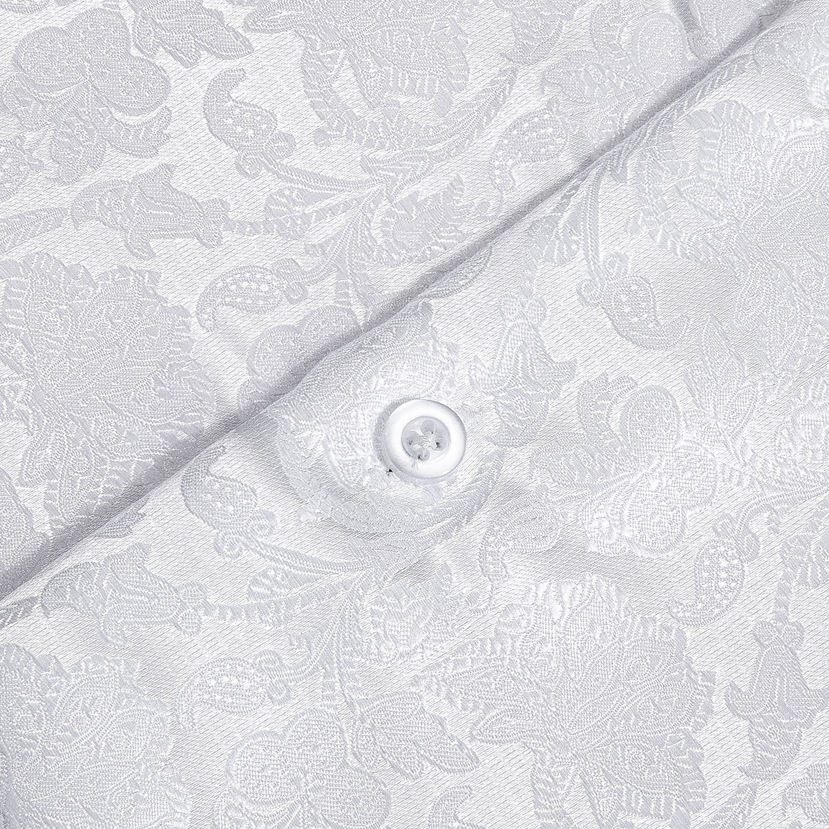 White Floral Silk Dress Shirt shirt    - Sophisticated Gentlemen