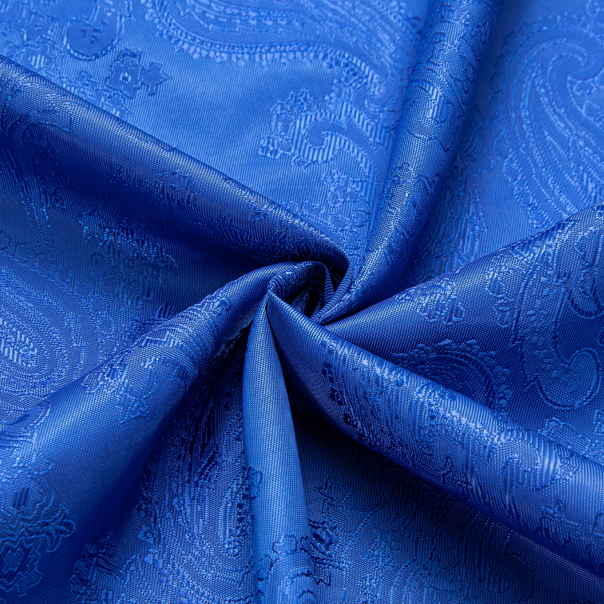 Royal Blue Paisley Silk Dress Shirt shirt    - Sophisticated Gentlemen
