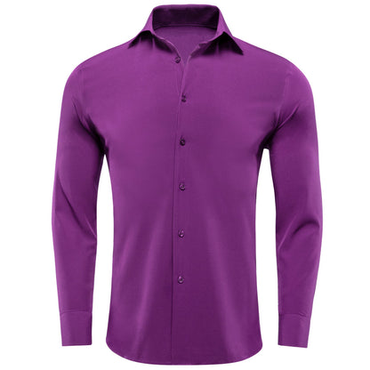 Solid Purple Dress Shirt shirt S - Sophisticated Gentlemen