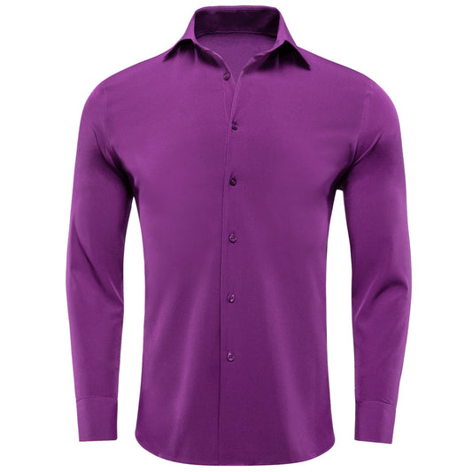 Solid Purple Dress Shirt shirt S - Sophisticated Gentlemen