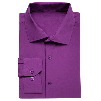Solid Purple Dress Shirt shirt - Sophisticated Gentlemen