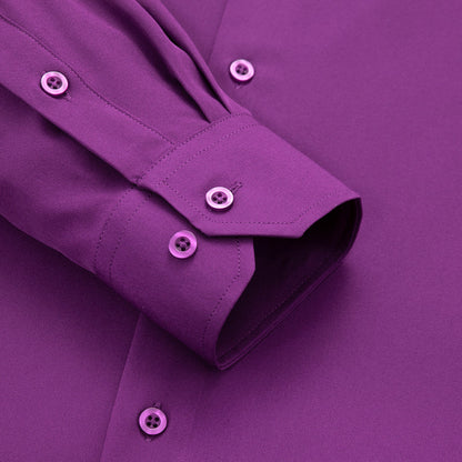 Solid Purple Dress Shirt shirt - Sophisticated Gentlemen