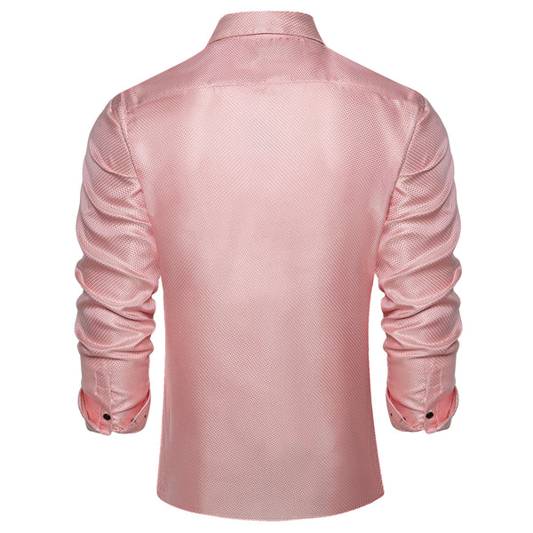 mens rose gold dress shirt Men's Slim Fit Flnzing Bk Pink Plaid Dress Shirt, S