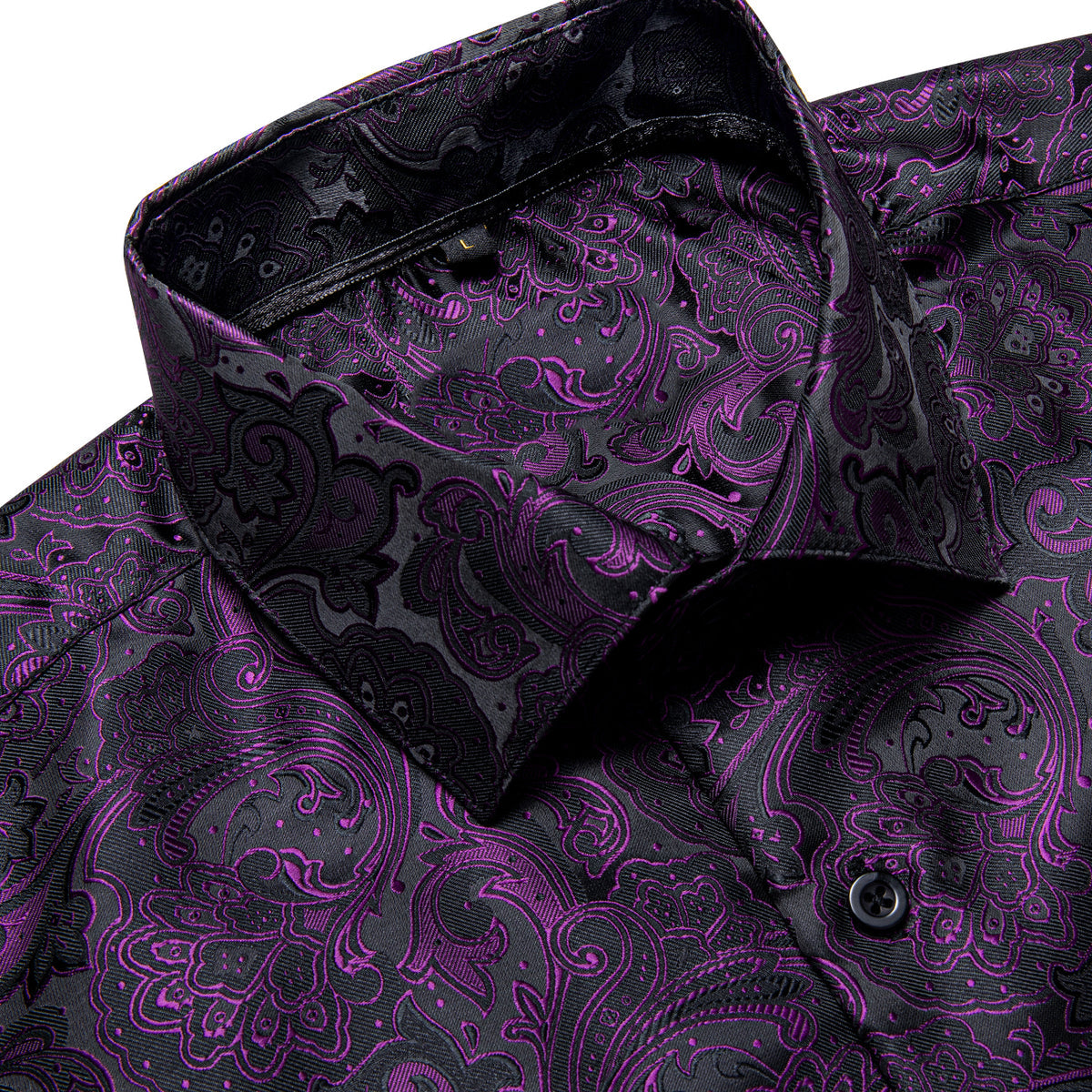 Dark Purple Floral Dress Shirt shirt    - Sophisticated Gentlemen