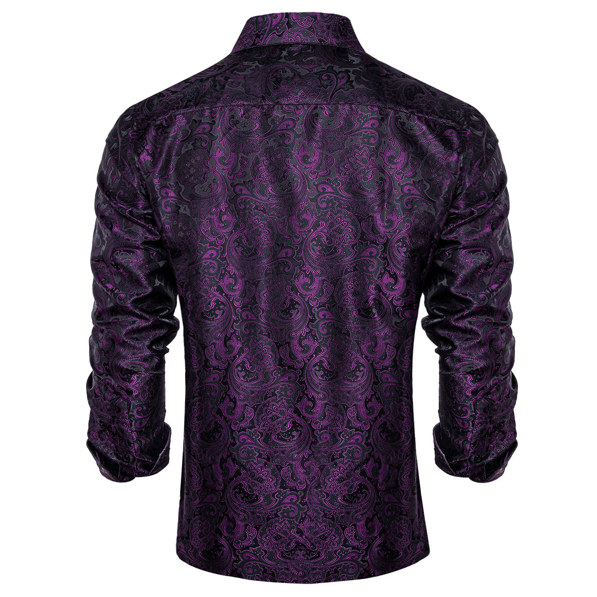 Dark Purple Floral Dress Shirt shirt    - Sophisticated Gentlemen
