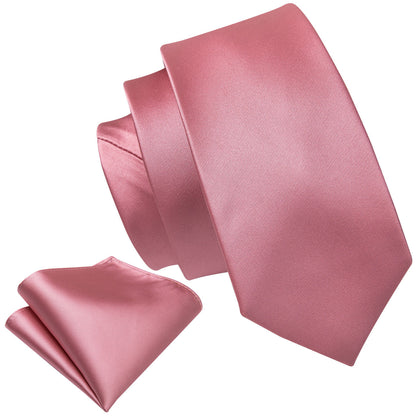 Pale Violet Red Solid Tie, Pocket Square and Cufflinks Set tie sets    - Sophisticated Gentlemen