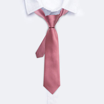 Pale Violet Red Solid Tie, Pocket Square and Cufflinks Set tie sets    - Sophisticated Gentlemen