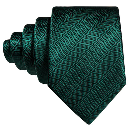 Green Solid Children Tie, Pocket Square and Cufflinks Set tie sets    - Sophisticated Gentlemen