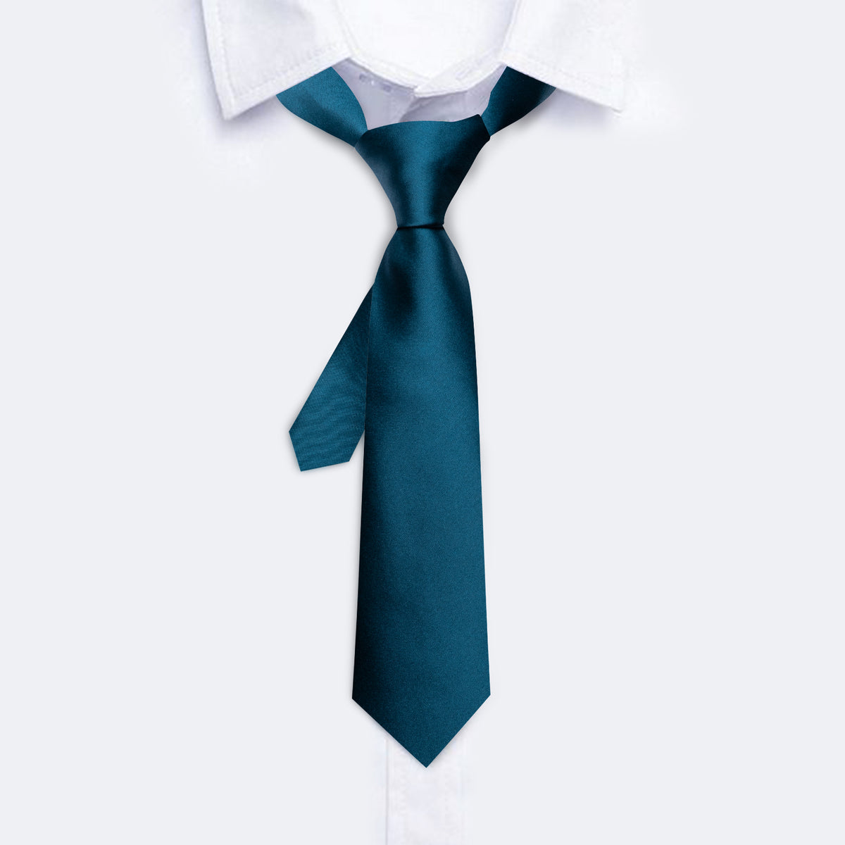 Oriental Blue Solid Tie, Pocket Square and Cufflinks Set tie sets    - Sophisticated Gentlemen