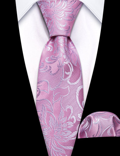 Pink Paisley Children's Silk Tie, Pocket Square and Cufflinks Set tie sets    - Sophisticated Gentlemen
