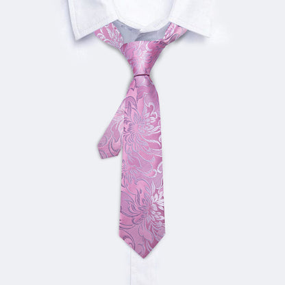 Pink Paisley Children's Silk Tie, Pocket Square and Cufflinks Set tie sets    - Sophisticated Gentlemen