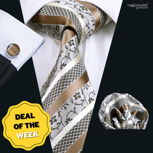 El Dorado Tie, Pocket Square and Cufflinks