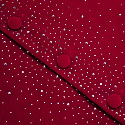 Red Sparkling Rhinestone Vest & Bow Tie Set