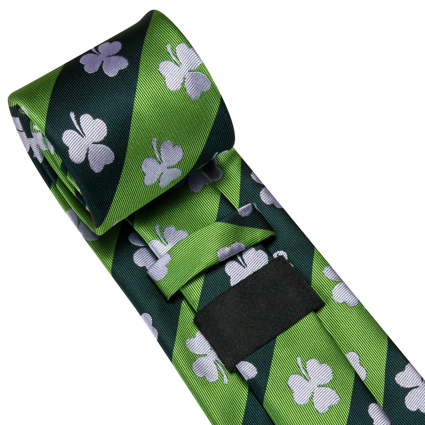 Emerald Shamrock Silk Tie, Pocket Square & Cufflinks Set tie sets - Sophisticated Gentlemen