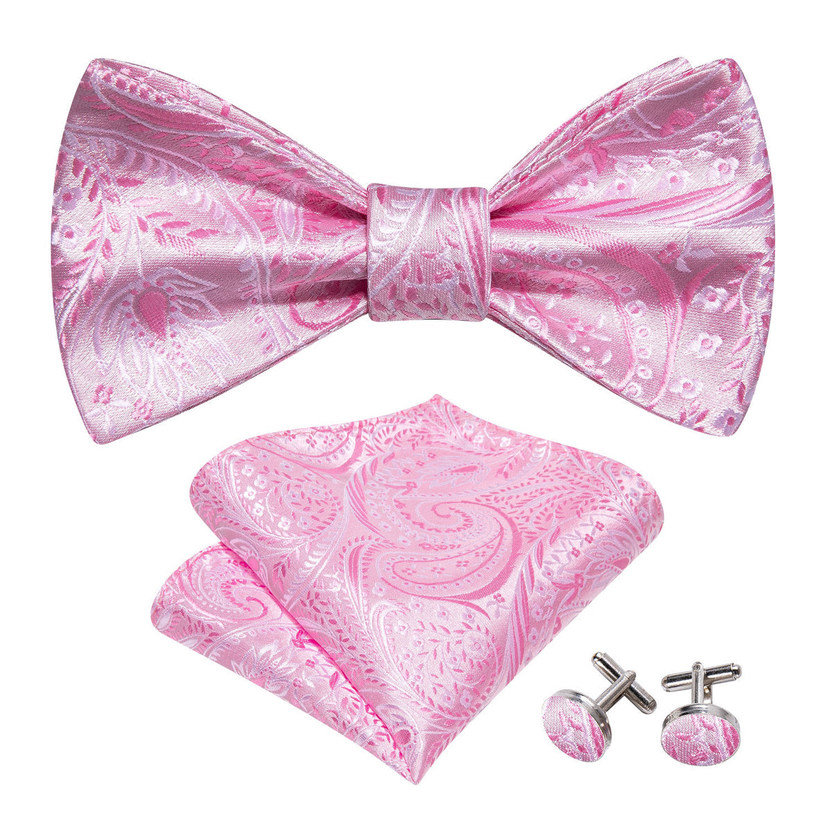 Pink Floral Bow Tie Set bow ties    - Sophisticated Gentlemen