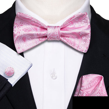 Pink Floral Bow Tie Set bow ties    - Sophisticated Gentlemen