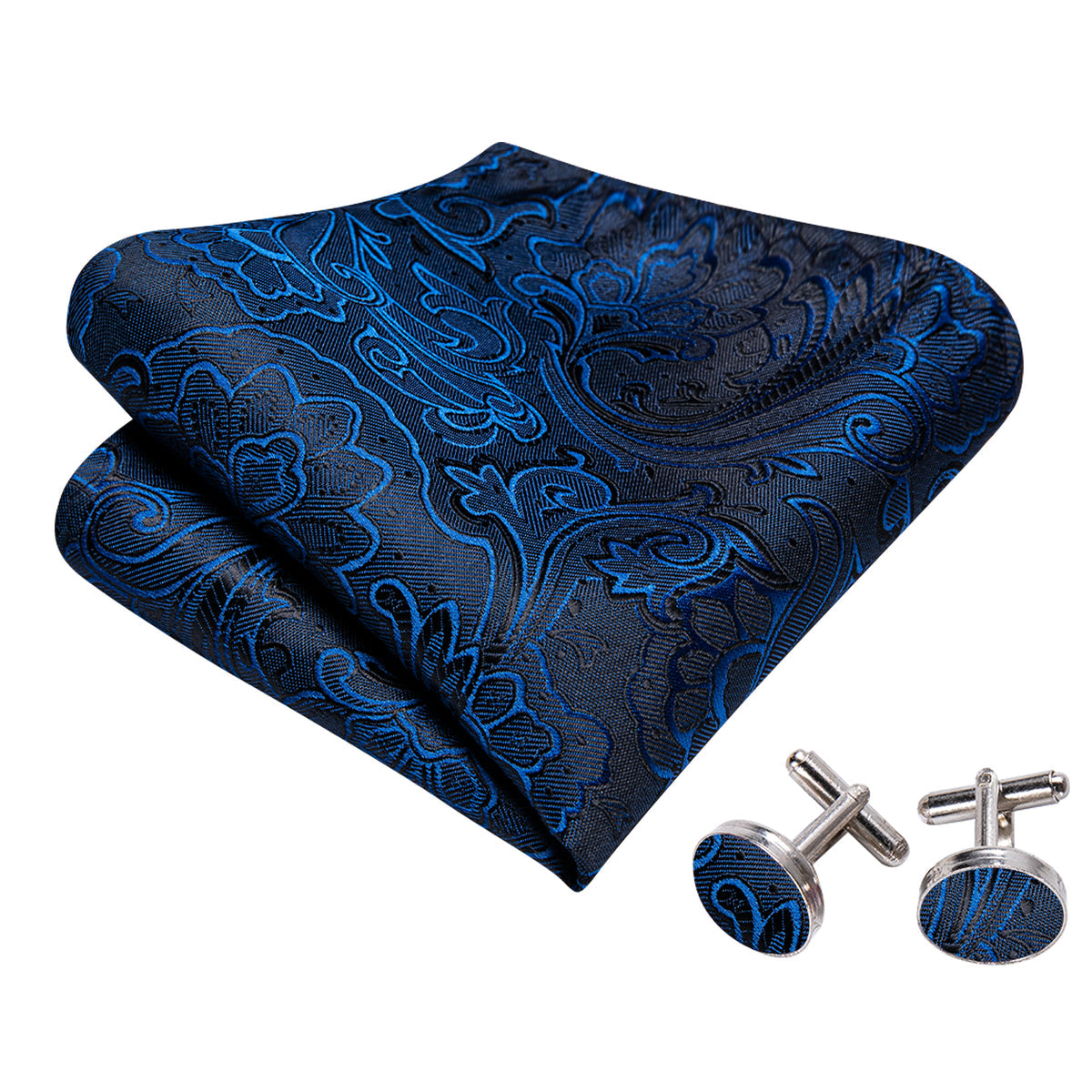 Blue Paisley Bow Tie Set bow ties    - Sophisticated Gentlemen