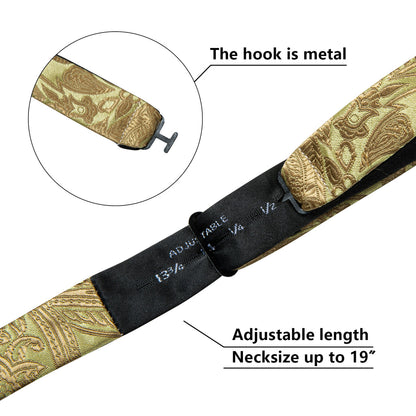 Gold Paisley Bow Tie Set bow ties    - Sophisticated Gentlemen