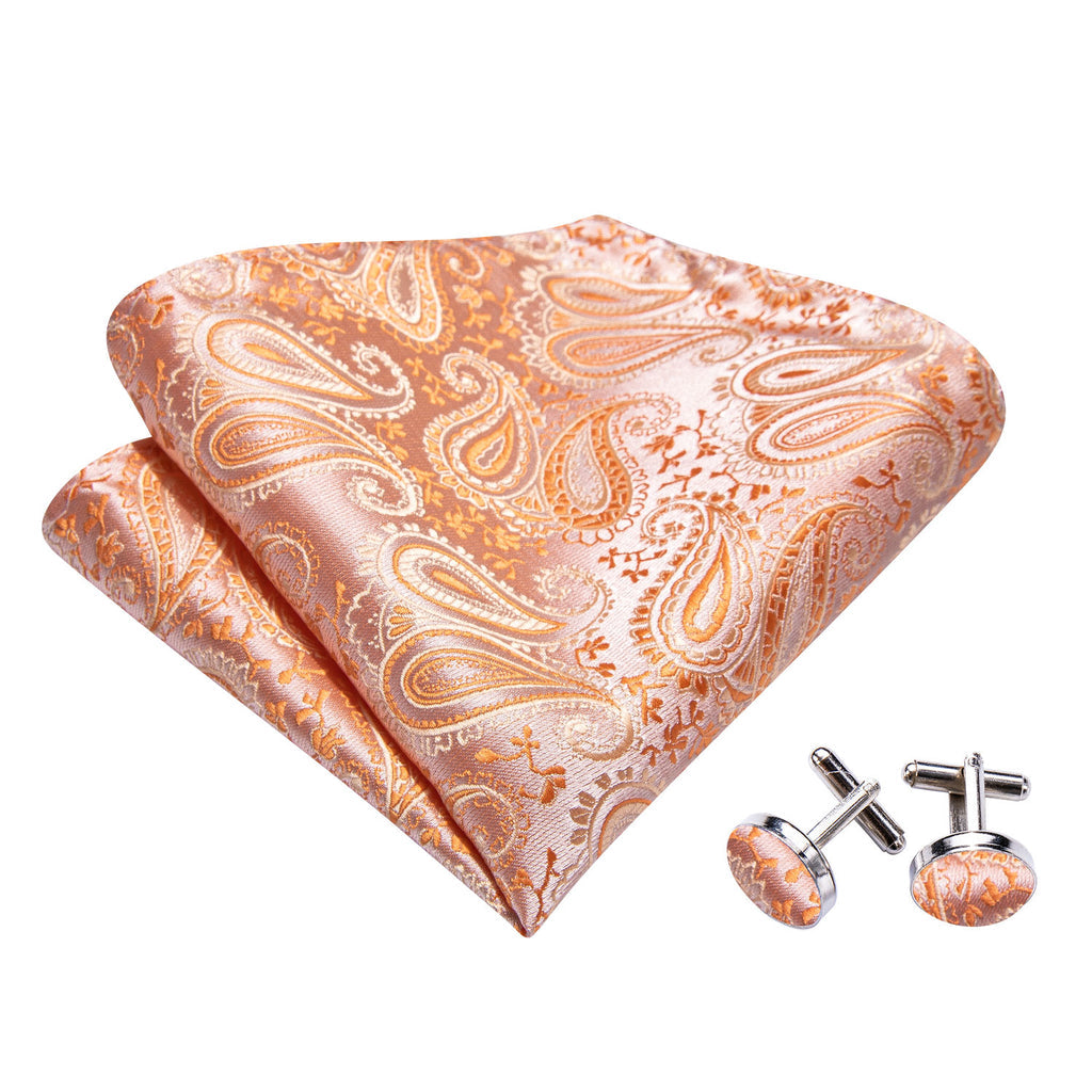 Orange Paisley Bow Tie Set bow ties    - Sophisticated Gentlemen