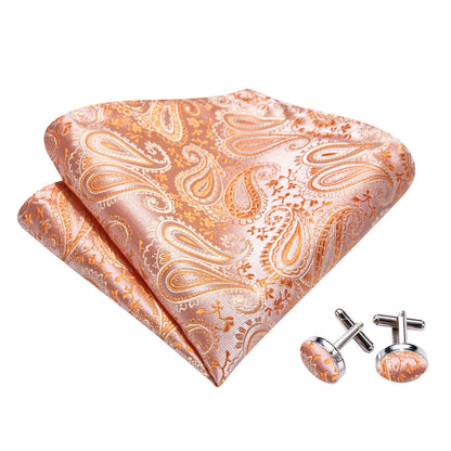 Orange Paisley Bow Tie Set bow ties    - Sophisticated Gentlemen
