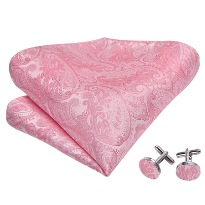 Pink Paisley Bow Tie Set bow ties    - Sophisticated Gentlemen