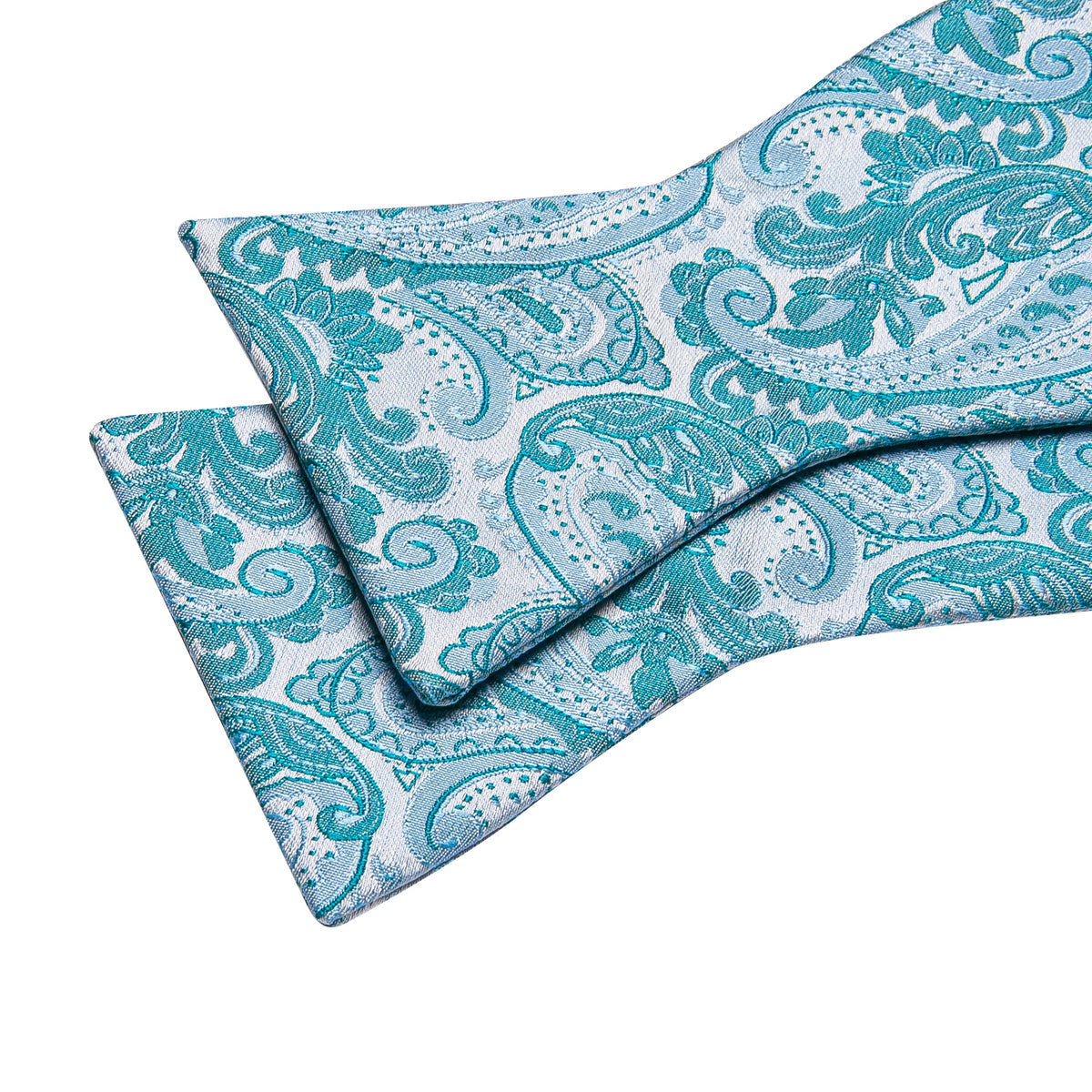 Pale Blue Paisley Bow Tie Set bow ties    - Sophisticated Gentlemen
