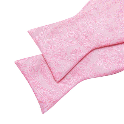 Pink Paisley Bow Tie Set bow ties    - Sophisticated Gentlemen