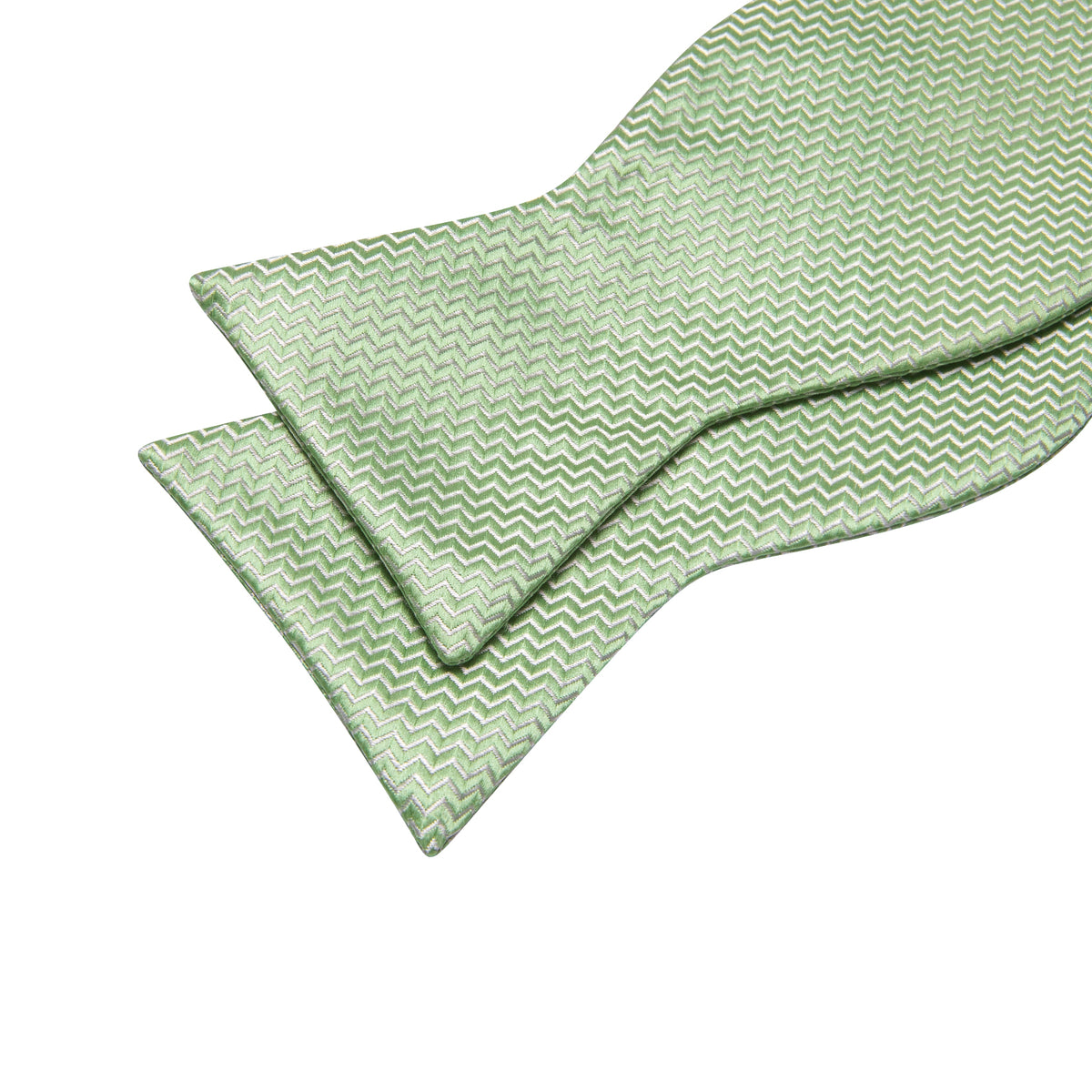 Green Striped Silk Bow Tie Set bow ties    - Sophisticated Gentlemen