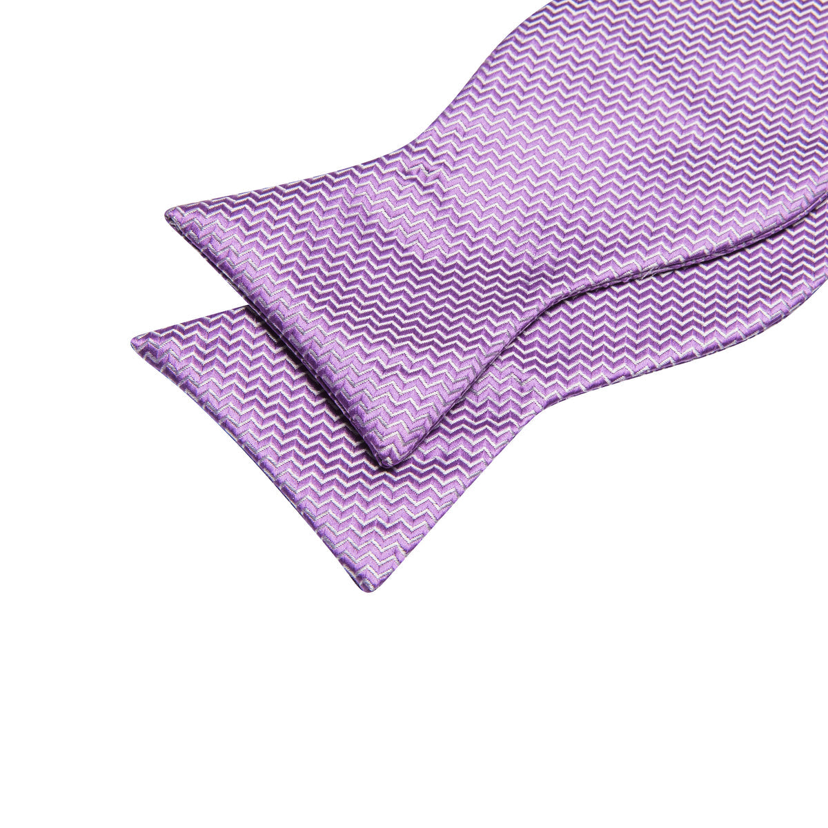 Purple White Striped Silk Bow Tie Set bow ties    - Sophisticated Gentlemen