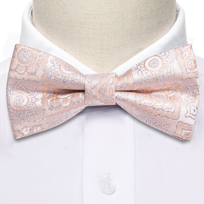 Pink Paisley Silk Children Bow Tie Set bow ties    - Sophisticated Gentlemen