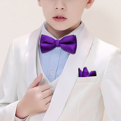 Hyacinth Solid Kids Bow Tie Set bow ties    - Sophisticated Gentlemen