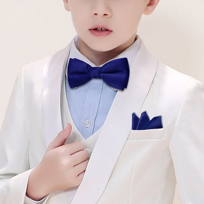 Ultra Marine Solid Kid's Bow Tie Set bow ties    - Sophisticated Gentlemen