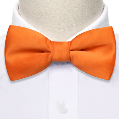 Orange Solid Kids Bow Tie Set bow ties    - Sophisticated Gentlemen