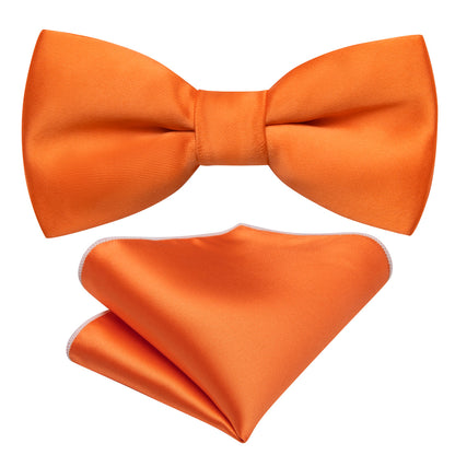 Orange Solid Kids Bow Tie Set bow ties    - Sophisticated Gentlemen