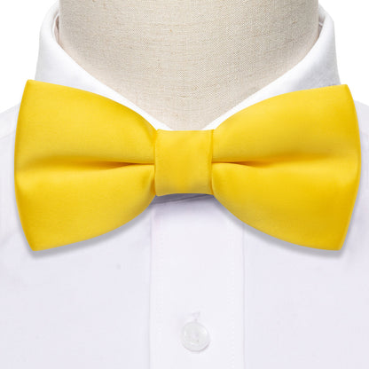 Canary Solid Bow Tie Set bow ties    - Sophisticated Gentlemen