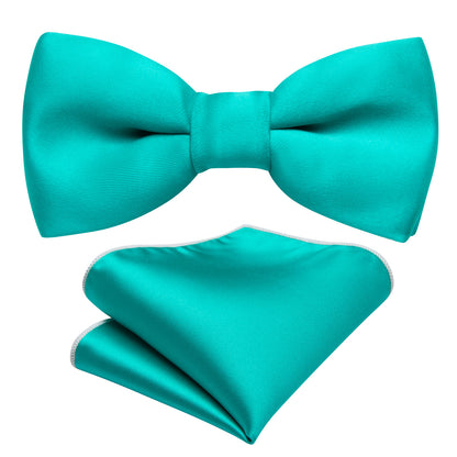 Aqua Solid Kids Bow Tie Set bow ties    - Sophisticated Gentlemen