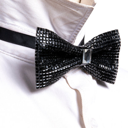 Shining Black Rhinestones Bow Tie Set bow ties    - Sophisticated Gentlemen