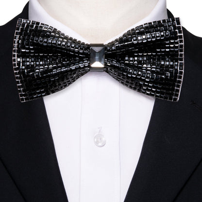 Shining Black Rhinestones Bow Tie Set bow ties    - Sophisticated Gentlemen