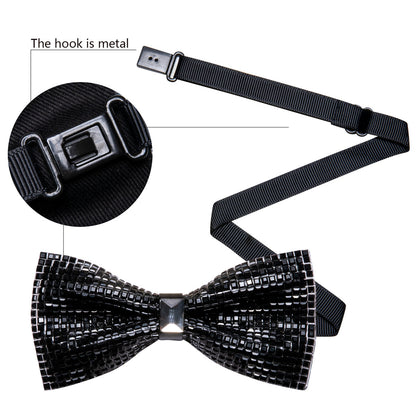 Shining Black Rhinestones Bow Tie Set bow ties    - Sophisticated Gentlemen