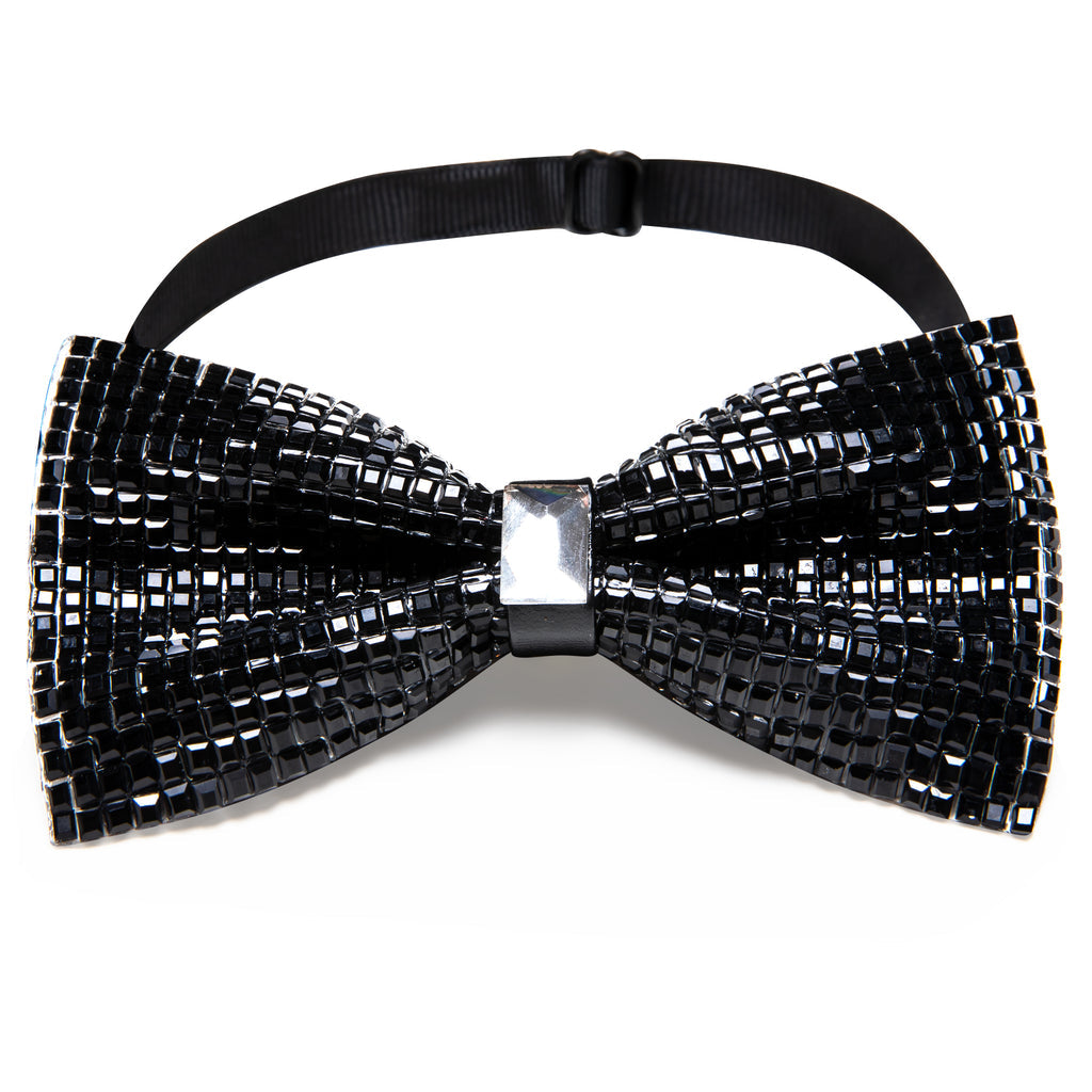 Shining Black Rhinestones Bow Tie Set bow ties    - Sophisticated Gentlemen