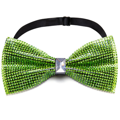 Green Shining Rhinestones Bow Tie Set bow ties    - Sophisticated Gentlemen