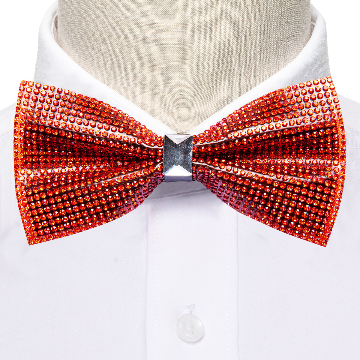 Red Shining Rhinestones Bow Tie Set bow ties    - Sophisticated Gentlemen