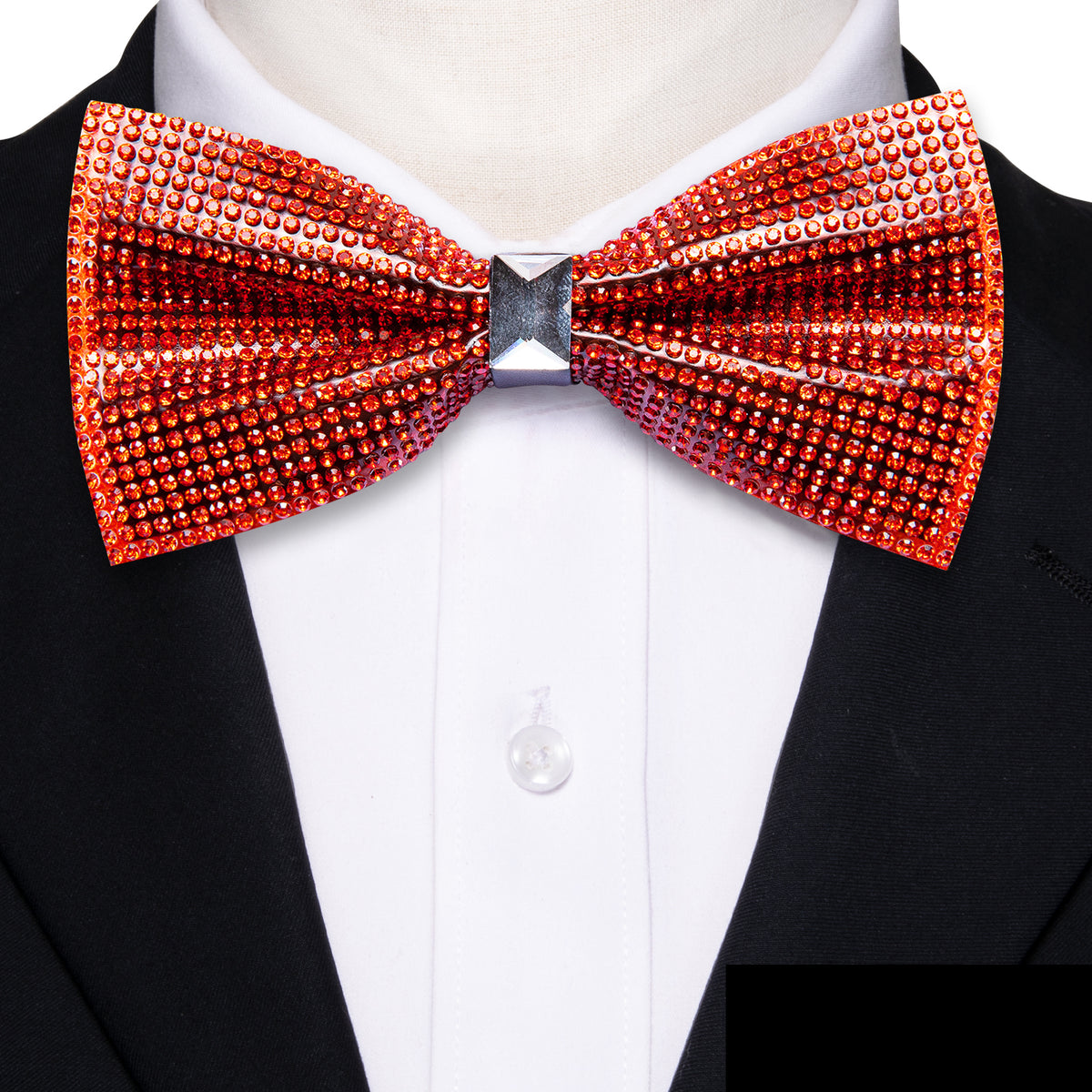 Red Shining Rhinestones Bow Tie Set bow ties    - Sophisticated Gentlemen