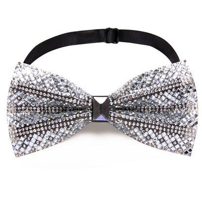 White Rhinestones Shining Bow Tie Set bow ties    - Sophisticated Gentlemen