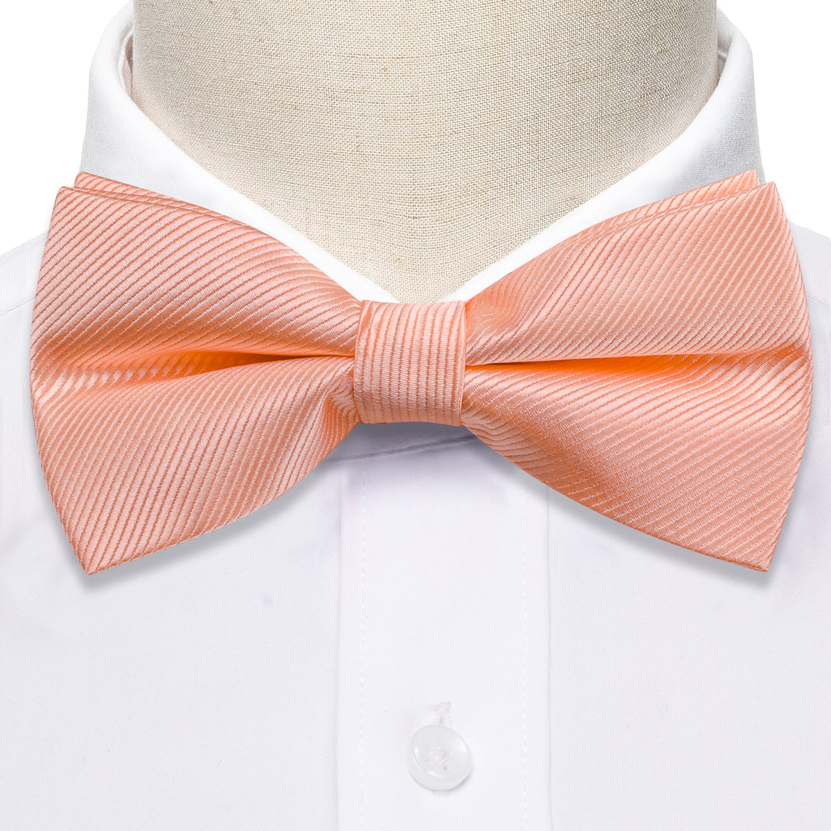 Pale Orange Solid Bow Tie Set bow ties    - Sophisticated Gentlemen