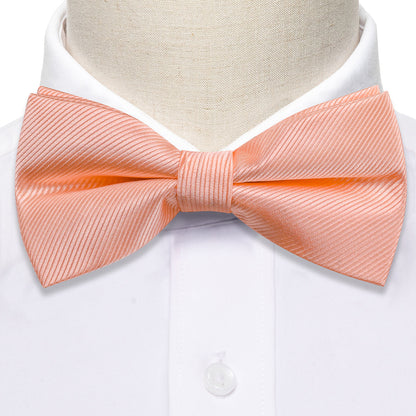 Pale Orange Solid Bow Tie Set bow ties    - Sophisticated Gentlemen